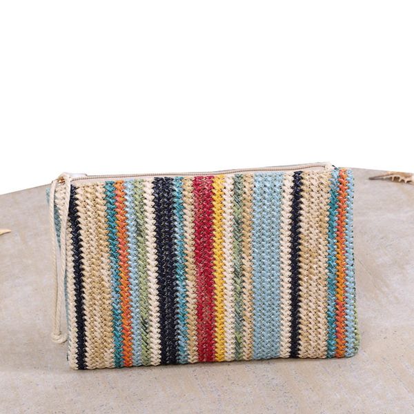 

2018 new famous designer handbag women straw day clutches envelope bag casual ladies summer beach banana knitting bag sac a main