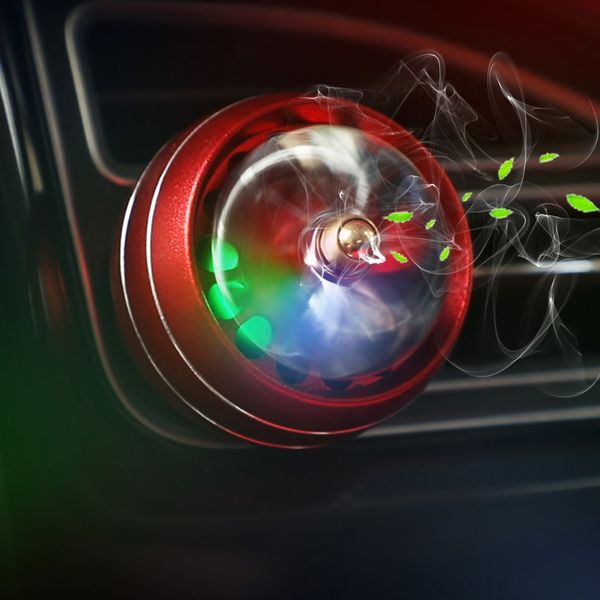 

car freshener led light 8 vent outlet perfume clip automobiles interior fragrance smell diffuser auto accessories gift