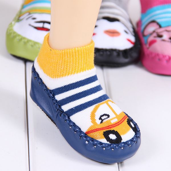 

cartoon animal pattern soft bottom toddler shoes autumn winter thickening warm comfortable prewalker shoes floor sock