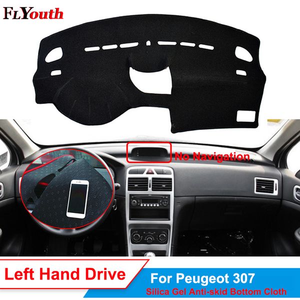 

car dashboard cover silicone non-slip for 307 dash mat anti-uv carpet automobile sun shade pad carpet dash board cover