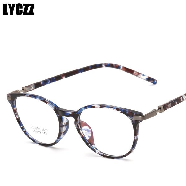 

lyczz radiation protection blue film women men glasses frame vintage eyeglasses frames eyewear retro round optical spectacles, Black