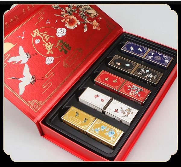 Acheter Nouveau Coffret Cadeau Maquillage Rouge à Lèvres De Style Chinois Forbidden Palace Fixé Longue Action Hydratant Rouge à Lèvres Mat Imperméable