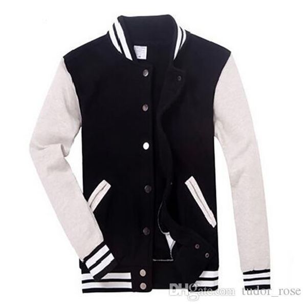 

2016 new fashion clothing baseball jacket men sweatshirt college sportswear jackets casual slim fit jacket mens clothing, Black;brown
