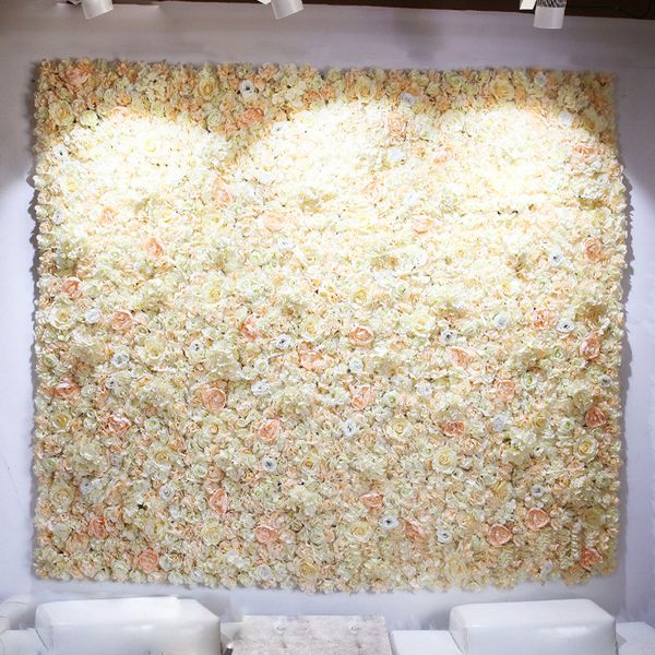 

40x60cm artificial silk rose hydrangea flower wall wedding decoration backdrop panels valentine's day party decor fake flowers