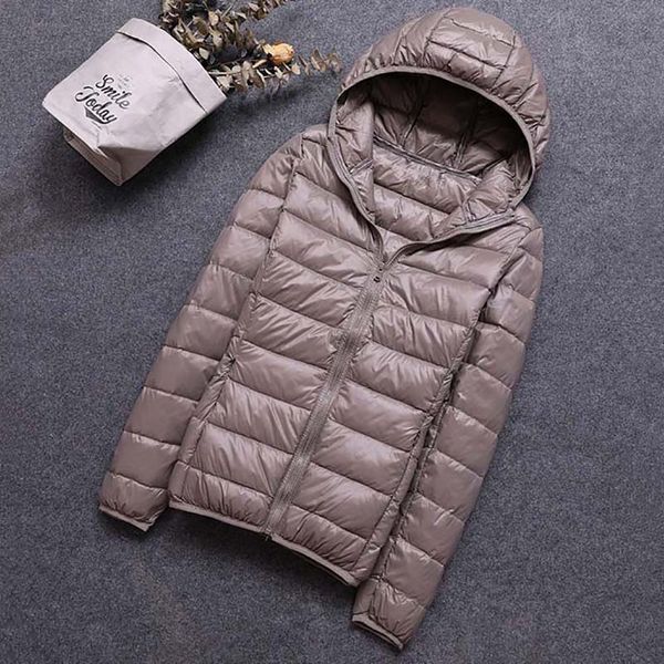 

2019 autumn winter women's jacket outerwear down warm coat ultralight large size 3xl basic jackets female hooded parka overcoat, Black;brown