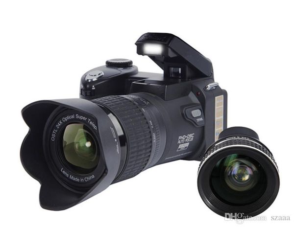 Polo D7100 L Камера 33MP DSLR Полуфализованный 24-кратный телеобъектив широкоугольный объектив 8x цифровой зум камеры фокусировки