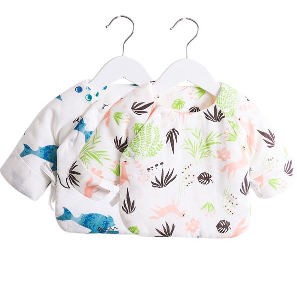 

Fall and Winter New Neonatal Garments Cotton Yarn Jacket Cotton Baby Clothes Urine-proof Wet Belt Handguard Cotton
