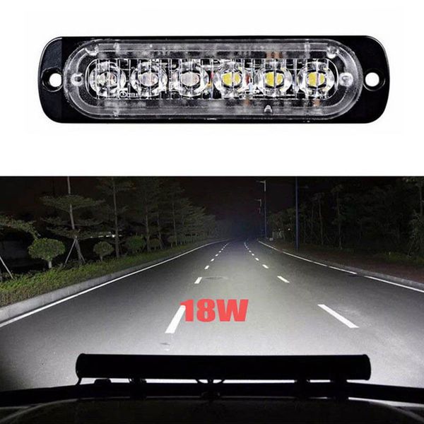 

18w spot led flashing light work bar driving lamp for off-road suv auto car boat truck