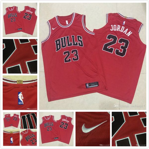 

new chicago bulls basketball jersey 23# michael mj dense au fabric red embroidered jerseys, Black