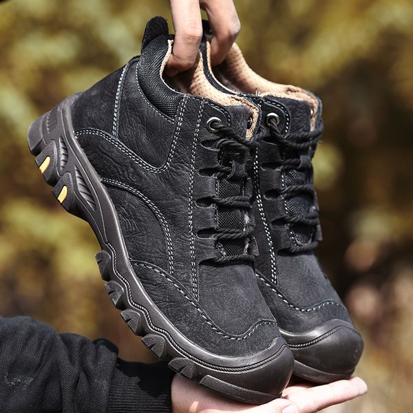 

yaya sstar curry outdoor men's hiking shoes, two layers of leather shoes, men's waterproof non-slip walking shoes