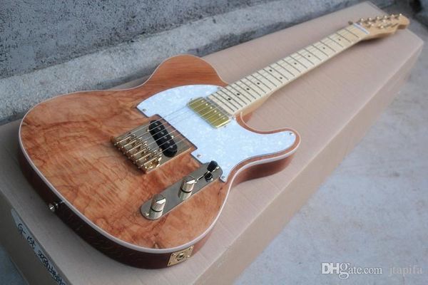 

electric guitar mahogany body gold accessories tiger maple veneer wood veneer wood color