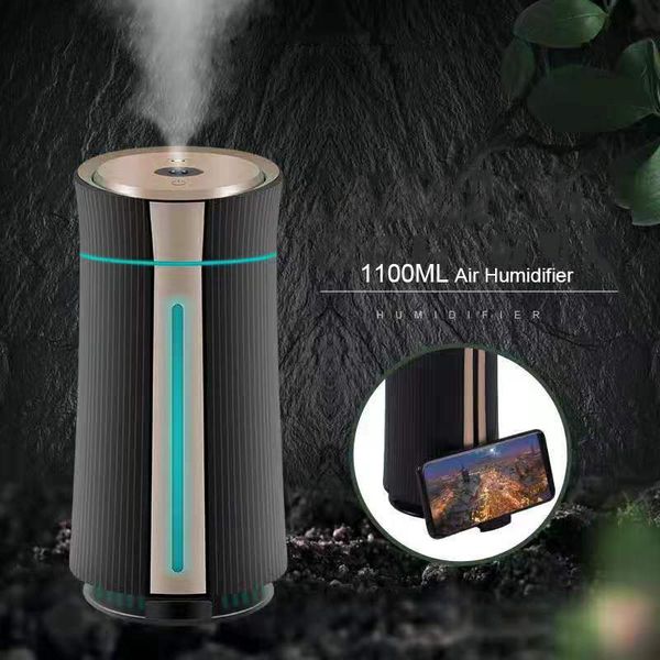 

3 in 1 air humidifier aroma essential oil diffuser usb 1100ml large capacity cool mist maker with led night for home office