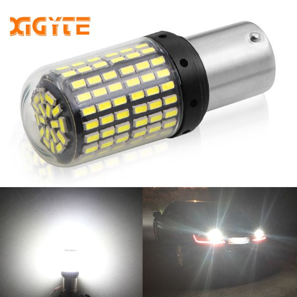 

1pcs ba15s 1500 lumens extremely bright 144 chipsets 1156 1141 1073 7506 led bulbs with projector for backup reverse light white