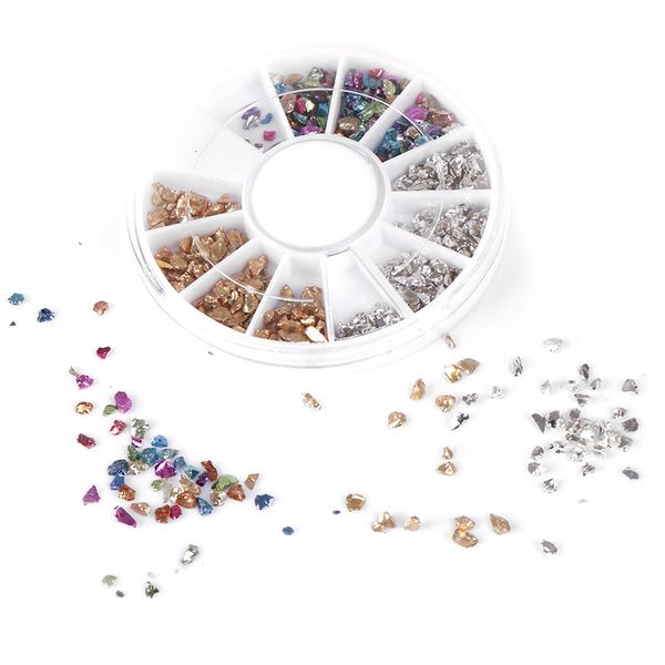 

1pcs mixed color stone nail rhinestone small irregular beads manicure 3d nail art decoration in wheel accessories
