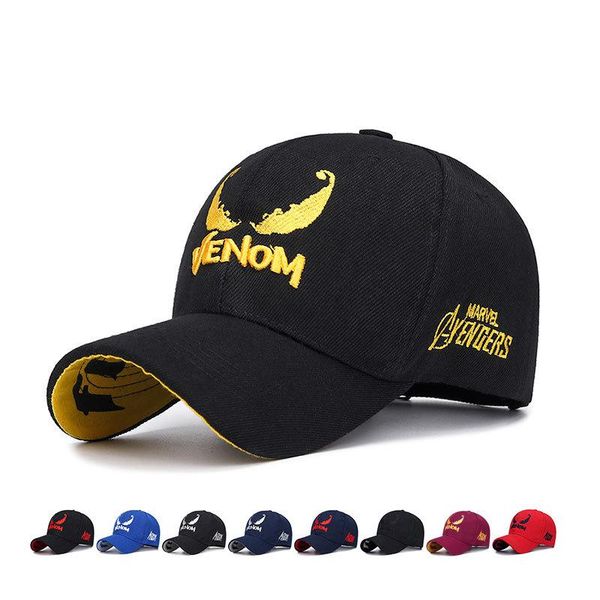 

новые мужские женская venom вышивка бейсболке пара hip hop хлопок hat мода гольф шляпы спорт на открытом воздухе snapback caps папа шапки su, Black;white