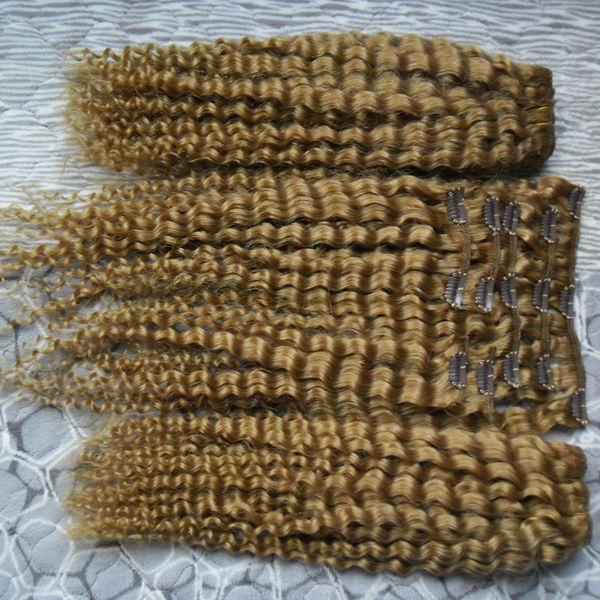 4B 4C Clip per capelli ricci afro crespi nelle estensioni dei capelli umani 8 pezzi 100 g/set Clip nelle estensioni dei capelli umani