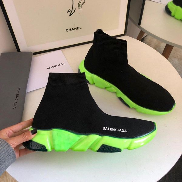 

sock shoes women's high 2019 autumn fashion wild women's shoes new elastic trend sports casual shoes tide women martin boots, Black