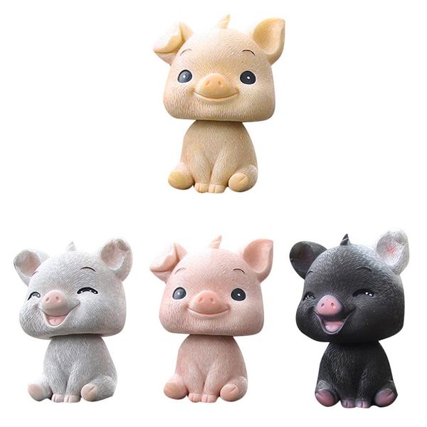 

car-styling piggy shaking car decoration home auto vehicle shaking head doll decoration car interior accessories 4 colors