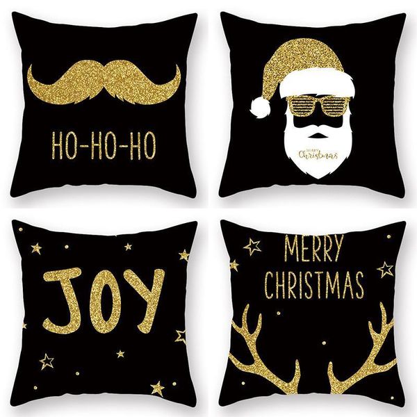 

рождество санта клаус фестиваль подушка мультфильм золотая борода снежинка наволочка подушка талия чехол наволочка 45x45