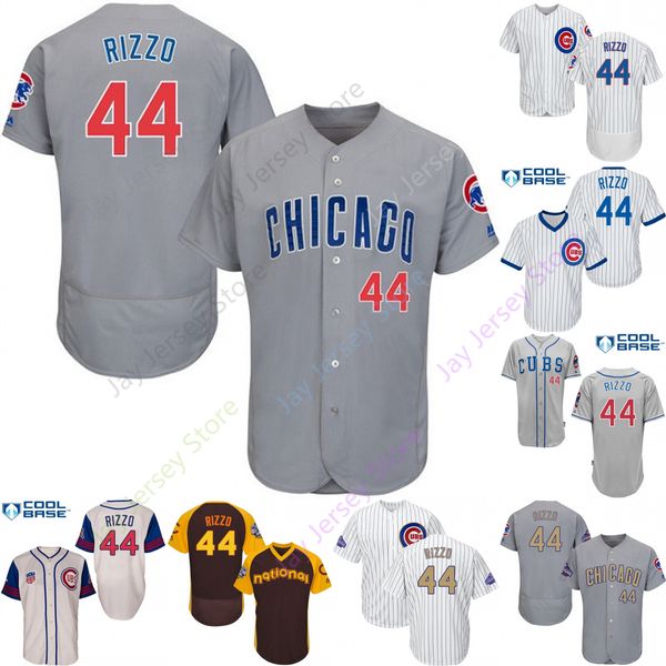 

Custom chicago 44 Anthony Rizzo Jersey Cubs Jerseys Cool Base Flexbase White Black Red Grey Home Away Men Women Youth Cheap