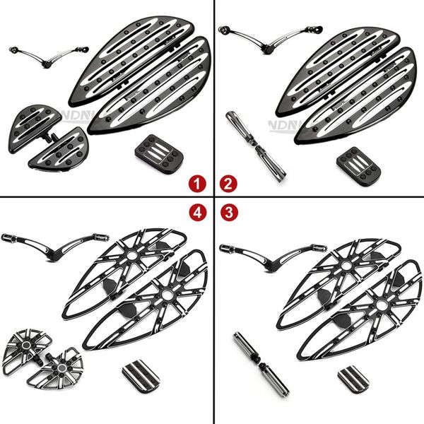 

black deep gauge cut driver passenger floorboards for touring road glide