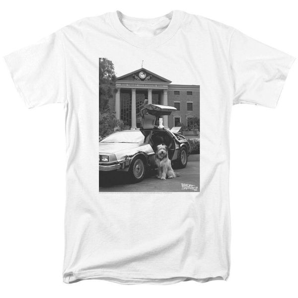 

back to the future einstein t-shirt sizes s-3x new summer short sleeve bf tshirt fashion officia shirts t5, White;black