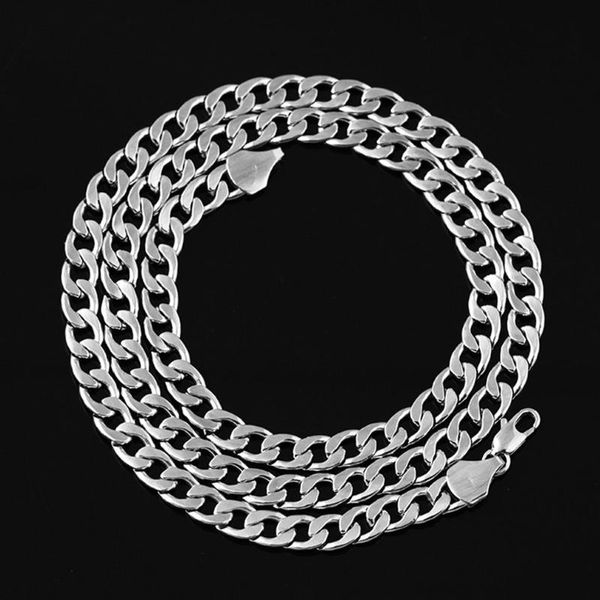 

fashion luxury exaggerated men women gold chain necklace 6mm exquisite sideways chain wedding jewelry party gifts, Silver