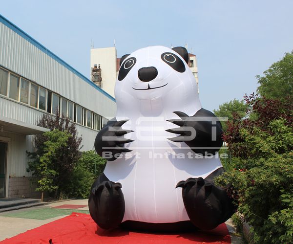 

пользовательский дизайн рекламный надувной шар мультфильм талисман гигантский надувной панда для продажи
