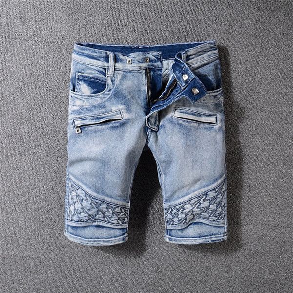 

ss20 brand designer shorts embroidery short pants fashion holes jeans italy hip hop summer denim shorts, White;black