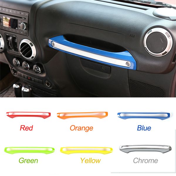 

car copilot armrest storage box handle decoration cover for jeep wrangler jk 2011-2017 car interior accessories