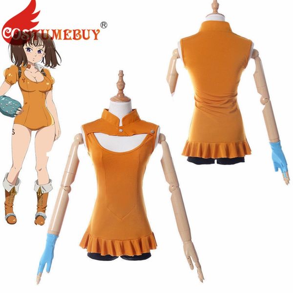 

costumebuy anime the seven deadly sins cosplay costumes diane pants glove suit halloween costume l920, Black
