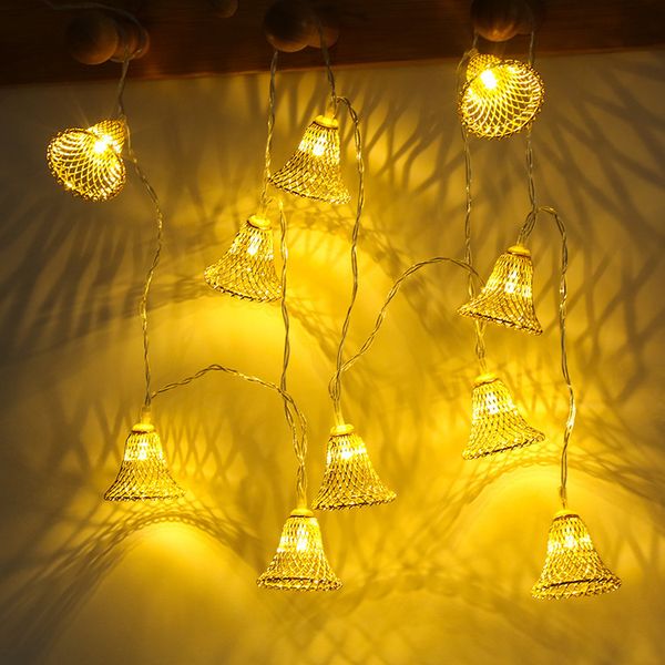 

lamp string cross-border specialized for wrought iron small bell coloured lights christmas decoration room wedding party renovation lamp