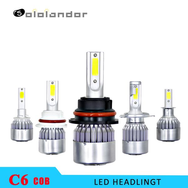 

1pc c6 led headlight 6000k h7 led h4 9003 hb2 h11 h1 h3 h8 880 9005 9006 h13 9004 9007 hb3 hb4 hi/lo car cob lamp beads