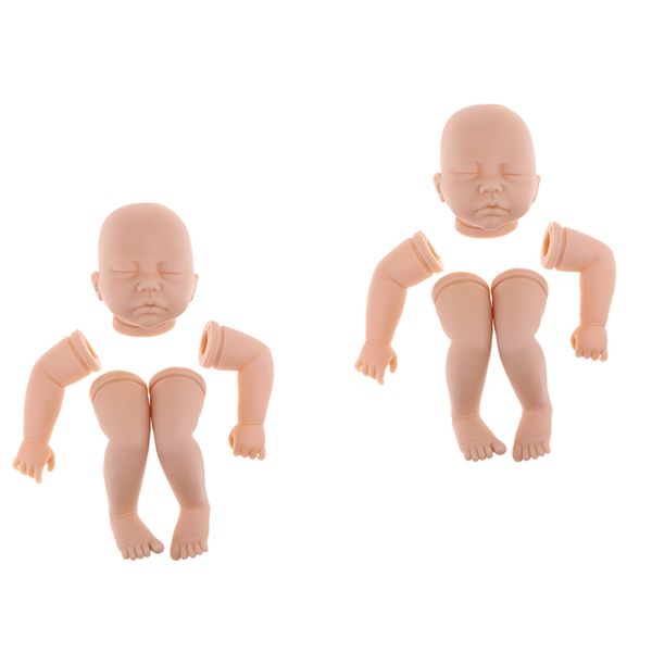 

2 set 20inch soft vinyl reborn sleeping baby doll with full limbs mold blank gift
