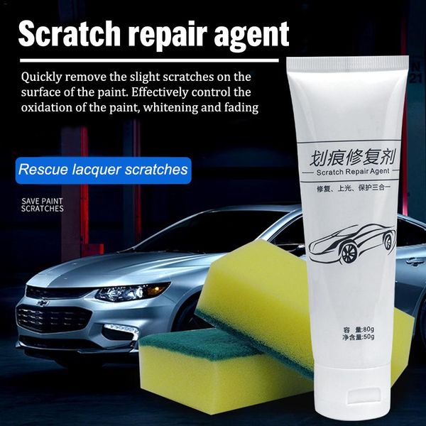 

car scratch repair tool auto accessories car paint light scratch repair wax refinishing cream care set with 2 sponge