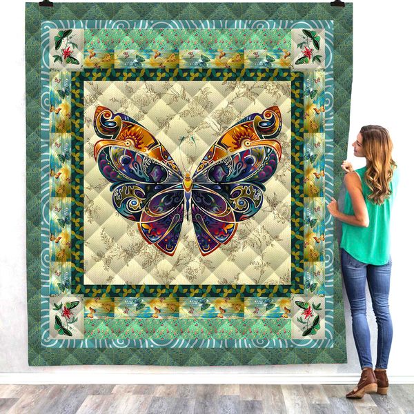 

ethnic butterfly summer quilt,washable air conditioner cotton thin quilt bed coverlet,bohemia home lightweight quilted blanket