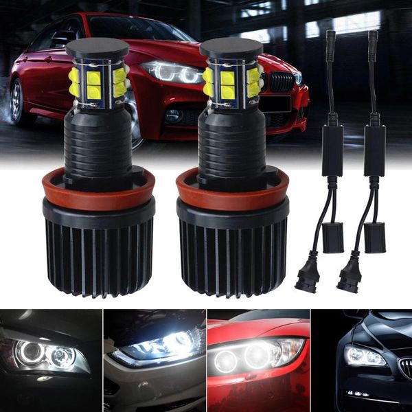 

h8 автомобильная светодиодная фара 120 вт h8 led angel eyes halo ring лампочки 6500k для e92 e93 e63 e70 лампы автомобильные аксессуары инте