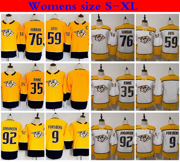 

2018 womens nashville predators ladies hockey jerseys 59 roman josi 76 pk subban 35 pekka rinne 9 filip forsberg 92 ryan johansen jerseys, Black;red