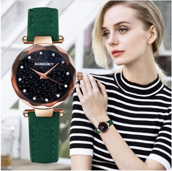 

2019 gogoey women's watches luxury ladies watch starry sky watches for women fashion bayan kol saati diamond skmei, Slivery;brown