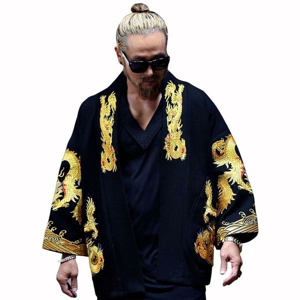 

court wind jacket men sobretudo masculino abrigo hombre windbreaker 2019 new autumn embroidery trench coat men loose coat man, Tan;black