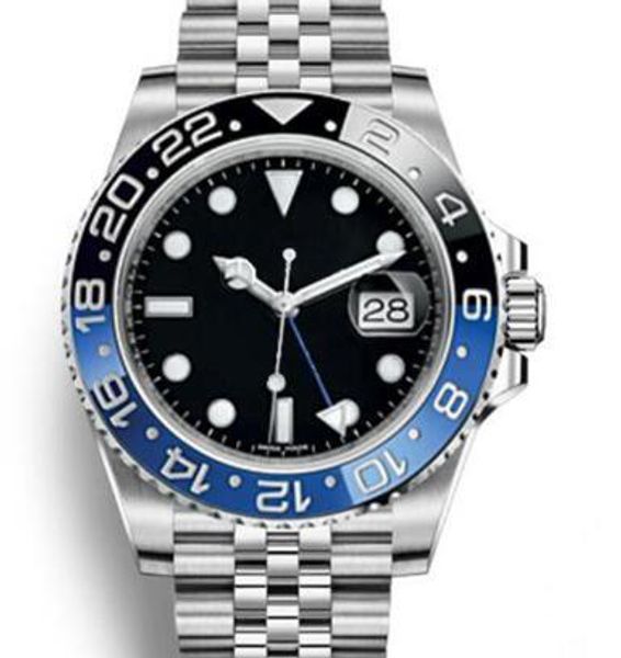 

мужские часы автоматический механический механизм 116710 gmt керамический безель сапфировое стекло юбилейный браслет мужские часы, Slivery;brown
