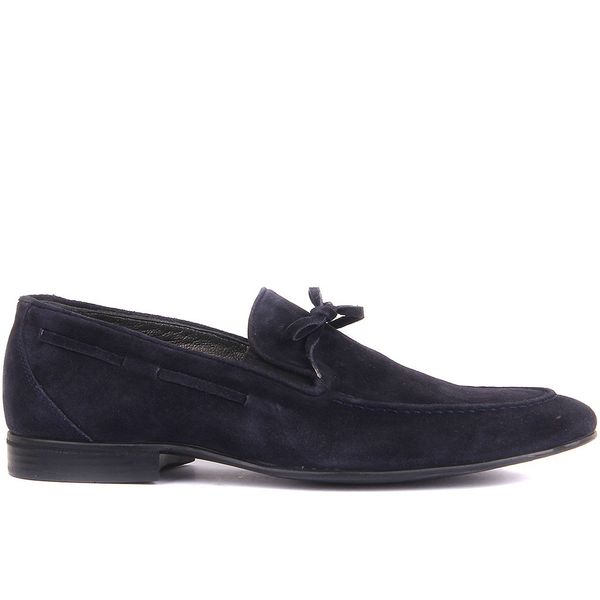 

sail lakers-navy blue suede men casual shoes, Black