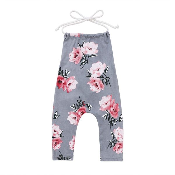 

us stock toddler baby kids girls flower halter romper jumpsuit outfit clothes, Blue