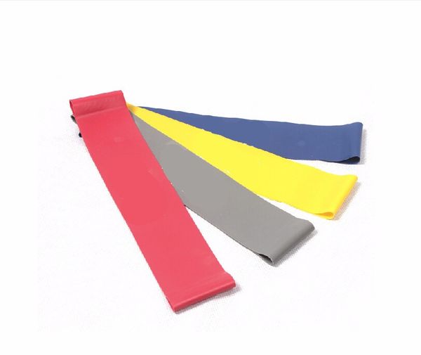 

50cm 4pcs yoga pilates exercise loop rubber elastic resistance bands fitness stretch loop rope cross band expander bodybuilding
