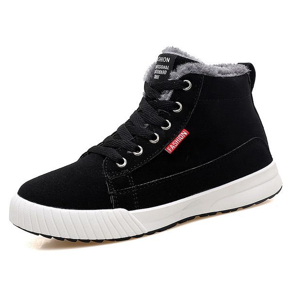 

cotton-padded shoes 2017 autumn and winter new style hight-plus velvet shoes women's korean-style students warm large size c, Black