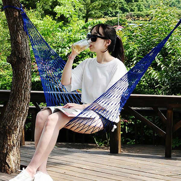 

1pc portable garden hammock swing hang mesh net sleeping bed hamaca for outdoor travel camping hamak
