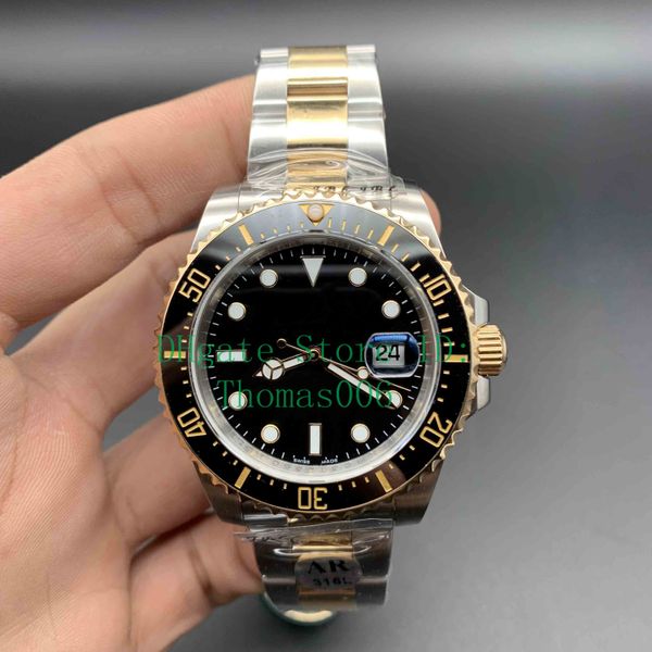 

ar factory luxury watches 126603 2813 automatic black dial mens watch 316l stainless steel watches super luminous 43mm, Slivery;brown