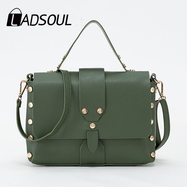 

ladsoul 2020 fashion wild messenger bag lady simple retro handbag pure color personalized shoulder bag