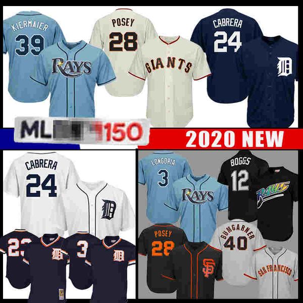 

buster posey madison bumgarner baseball jersey 24 crawford wade boggs evin kiermaier evan longoria kirk gibson miguel cabrera alan trammell, Blue;black