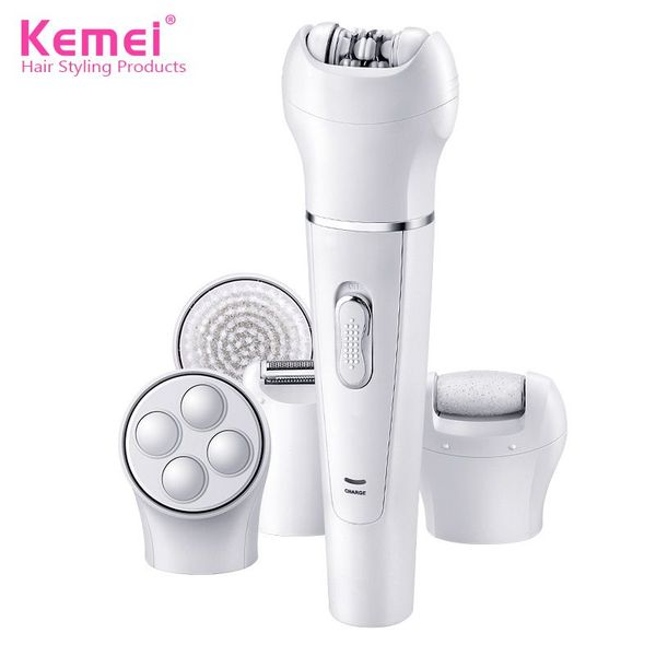 

kemei km-2199 electric face brush cleansing instrument epilator multifunctional ladies beauty set